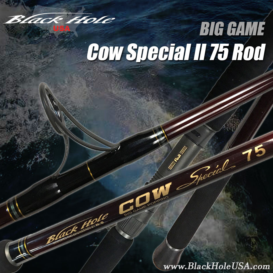cow print fishing pole Black Hole USA Cow Special 75 Big Game Popping Rods, Black Hole USA, Black Hole