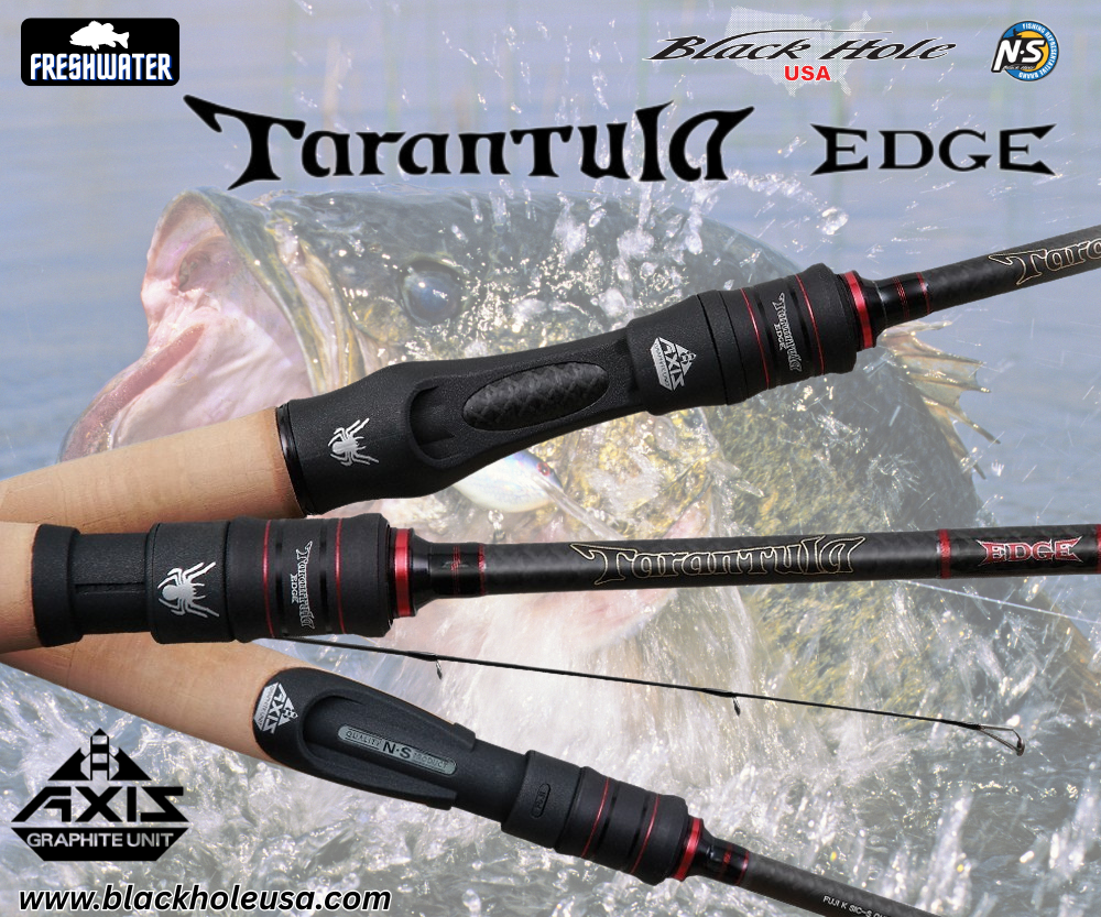 Tarantula Edge Freshwater Bass Rods, Black Hole USA
