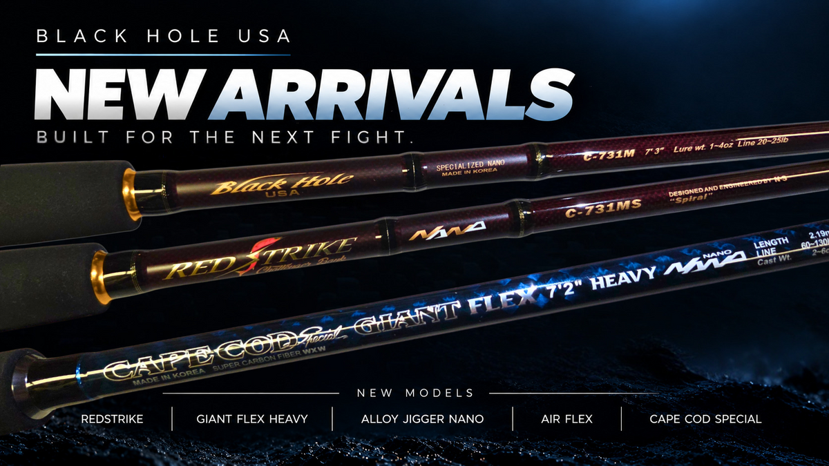 Just Arrived! New Black Hole USA Rods and Blanks