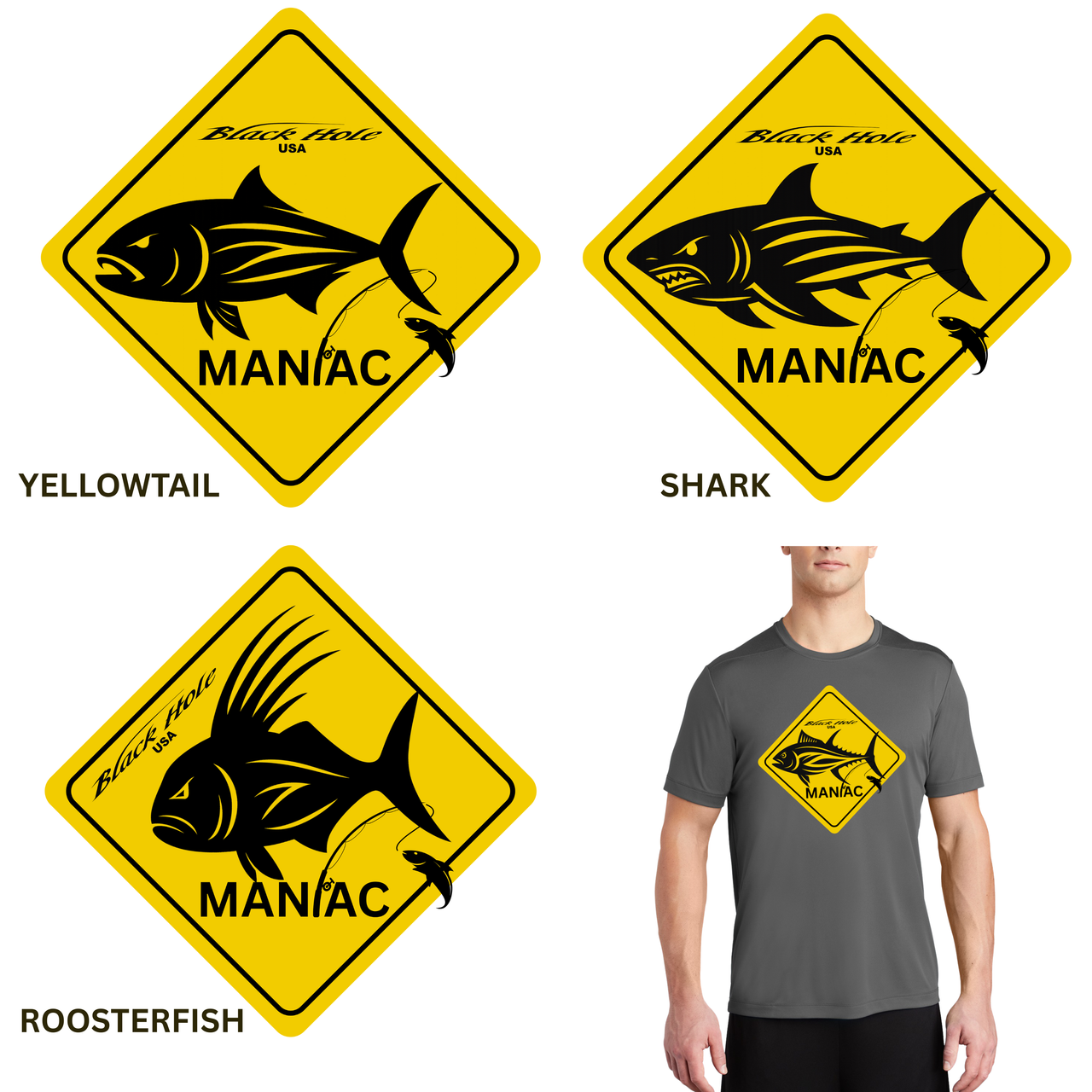 Maniac Series - Black Hole USA T-Shirt Posi-UV  Pro (UPF 50)