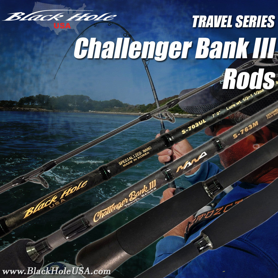 black hole fishing pole Black Hole USA Challenger Bank III Travel Series Rods, Black Hole USA, Black Hole, Challenger Bank III Travel