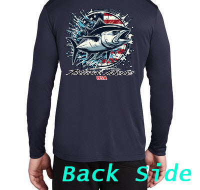 Black Hole Tuna USA Long Sleeve Hoodie Posi-UV  Pro (UPF 50)
