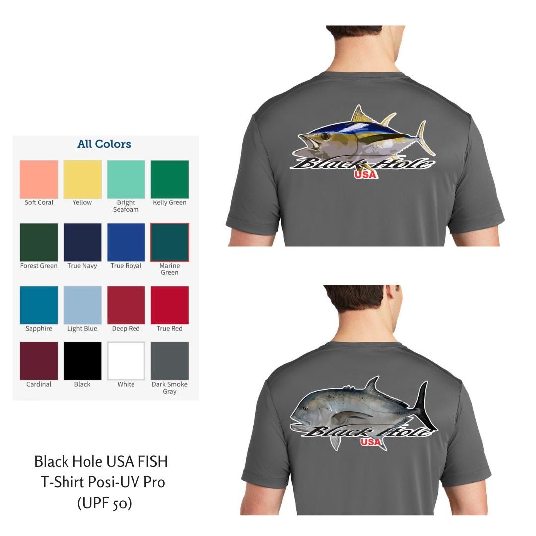 Black Hole USA FISH T-Shirt Posi-UV  Pro (UPF 50)