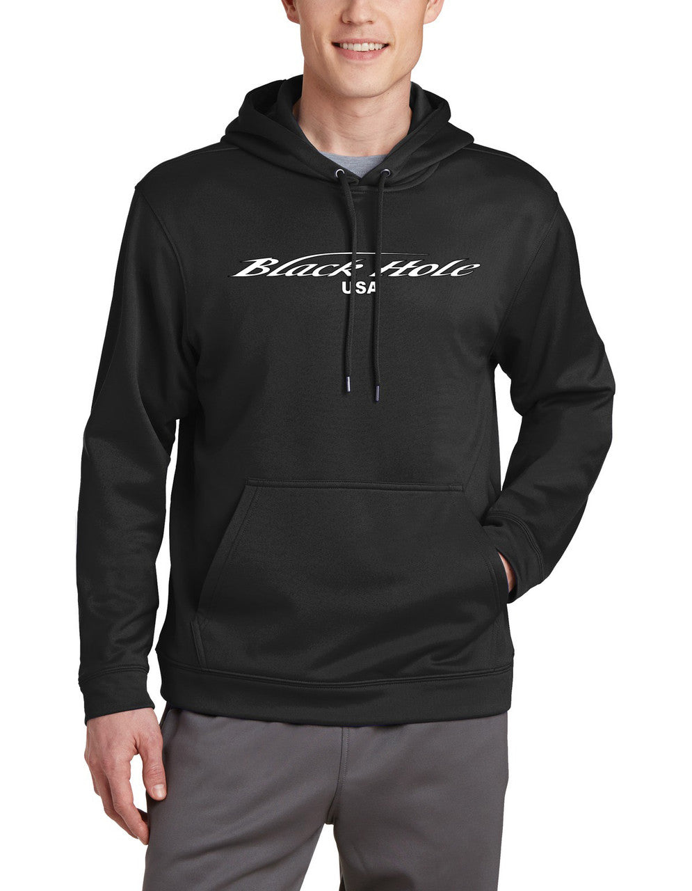 Black Hole Tuna USA Sport-Wick Fleece Hoodie Sweatshirt