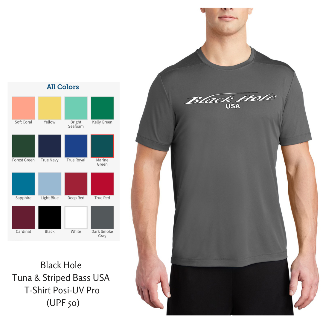 Black Hole Striped Bass USA T-Shirt Posi-UV  Pro (UPF 50)